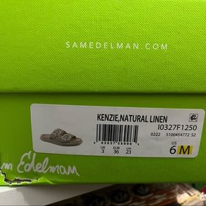 Sam Edelman, size 6 or 36 EU, womens linen slippers, hardly worn.